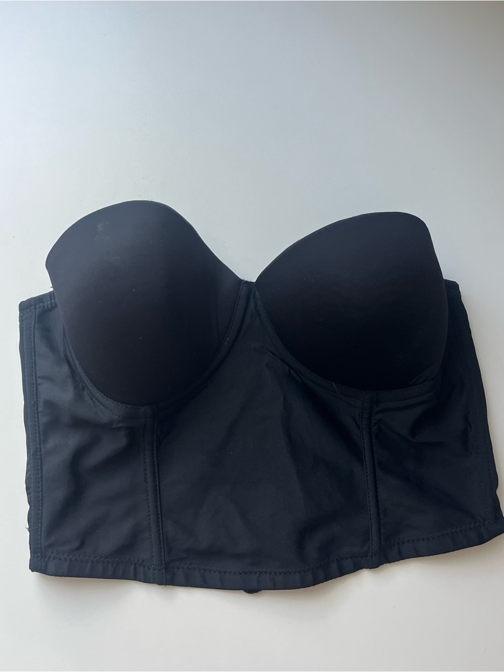 Going Out Corset- Black Strapless Longline Bustier